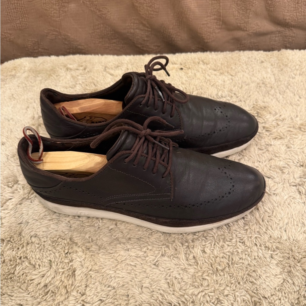 UGG Brown Oxfords with Modern Brogue Design